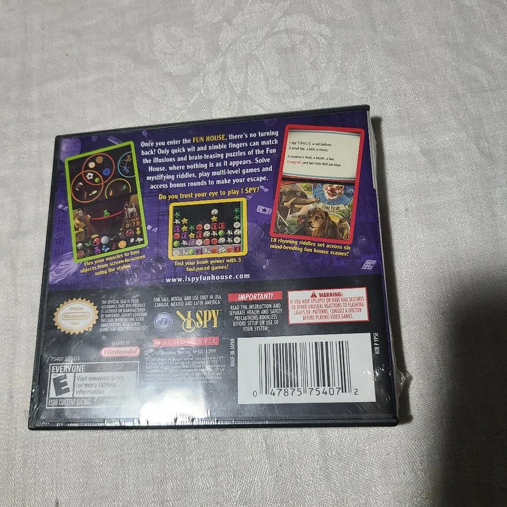 New, sealed, Nintendo DS I Spy Fun House game